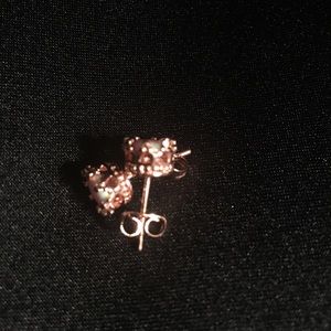 Beautiful Genuine Opal Rose Gold Crown earrings